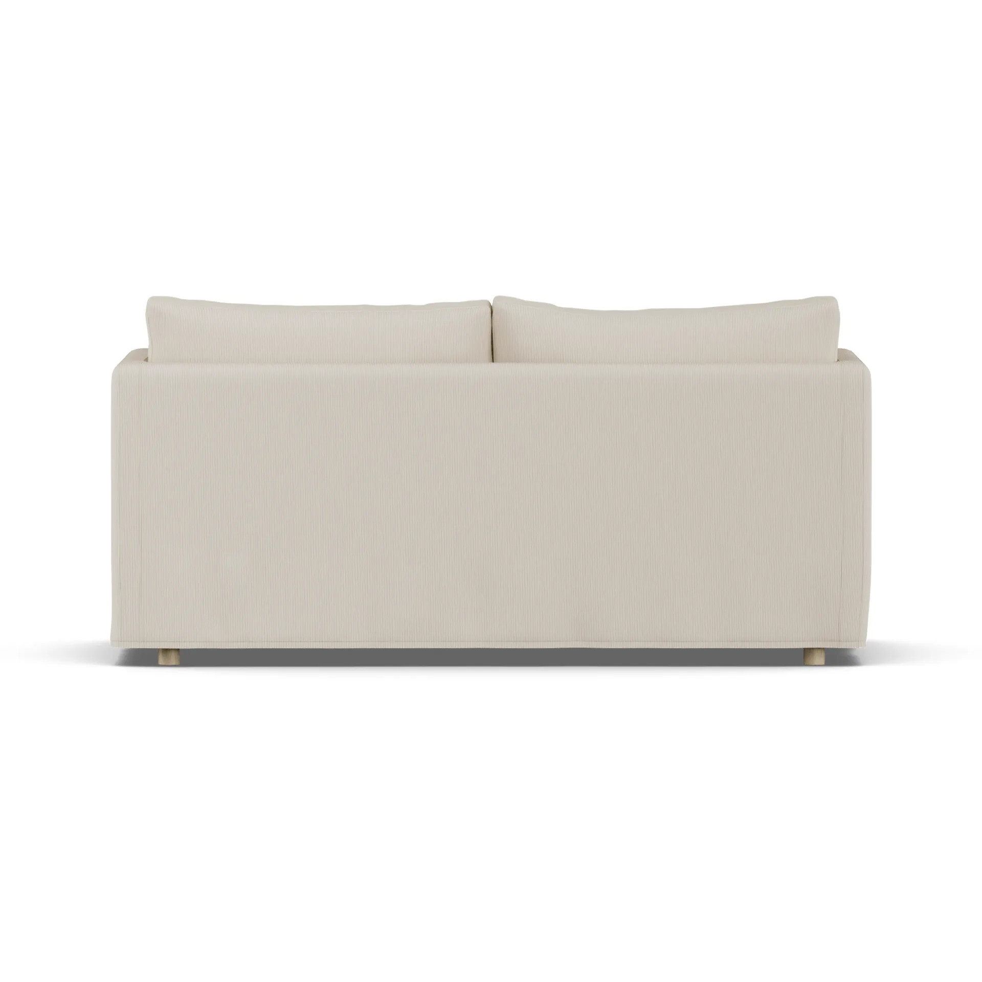 Linnevik sofa, Jump Beige 1956-hvitoljet eik, 2-seters, med skjørt 1898