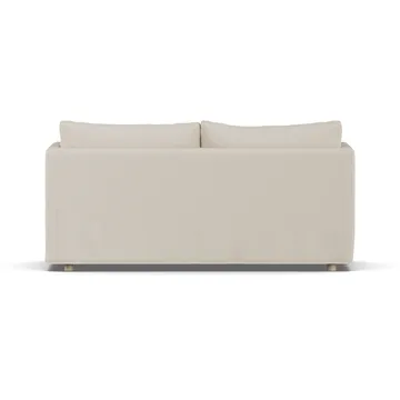 Linnevik sofa - Jump Beige 1956-hvitoljet eik, 2-seters, med skjørt - 1898