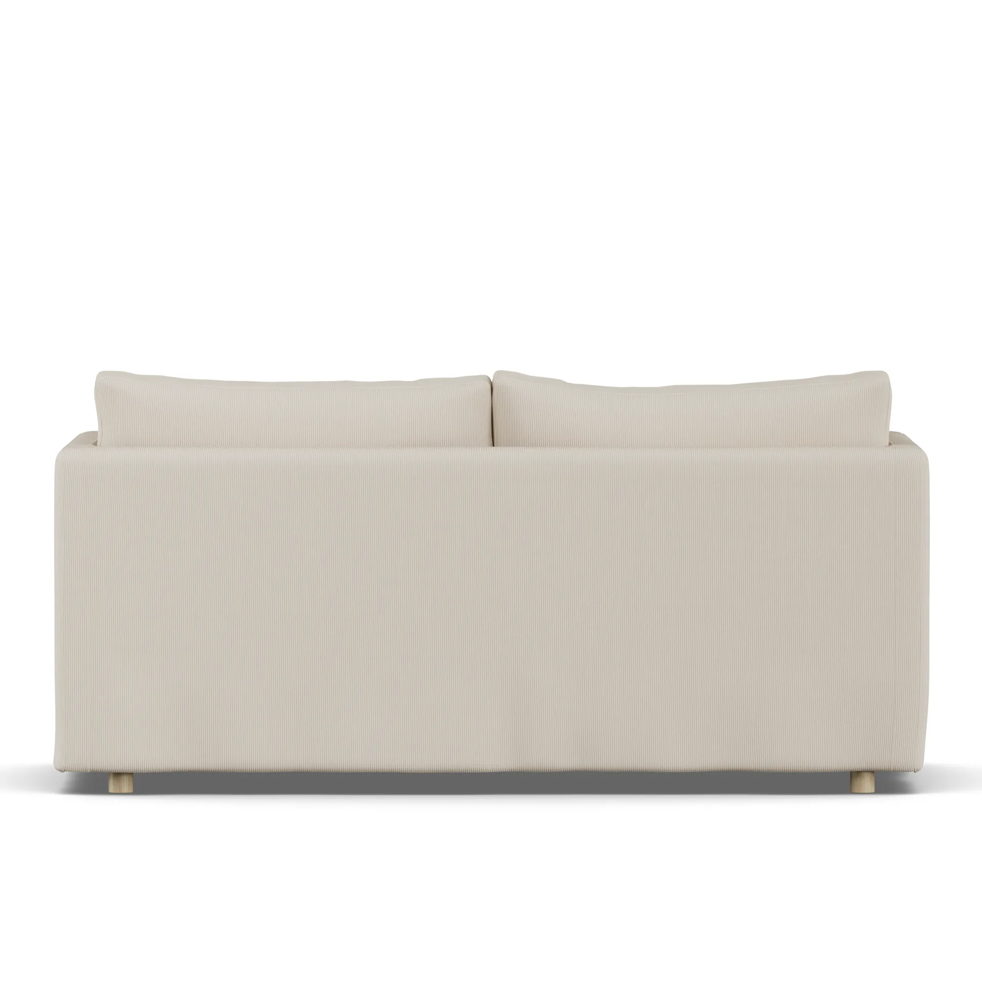 Linnevik sofa, Jump Beige 1956-hvitoljet eik, 2-seters, med skjørt 1898