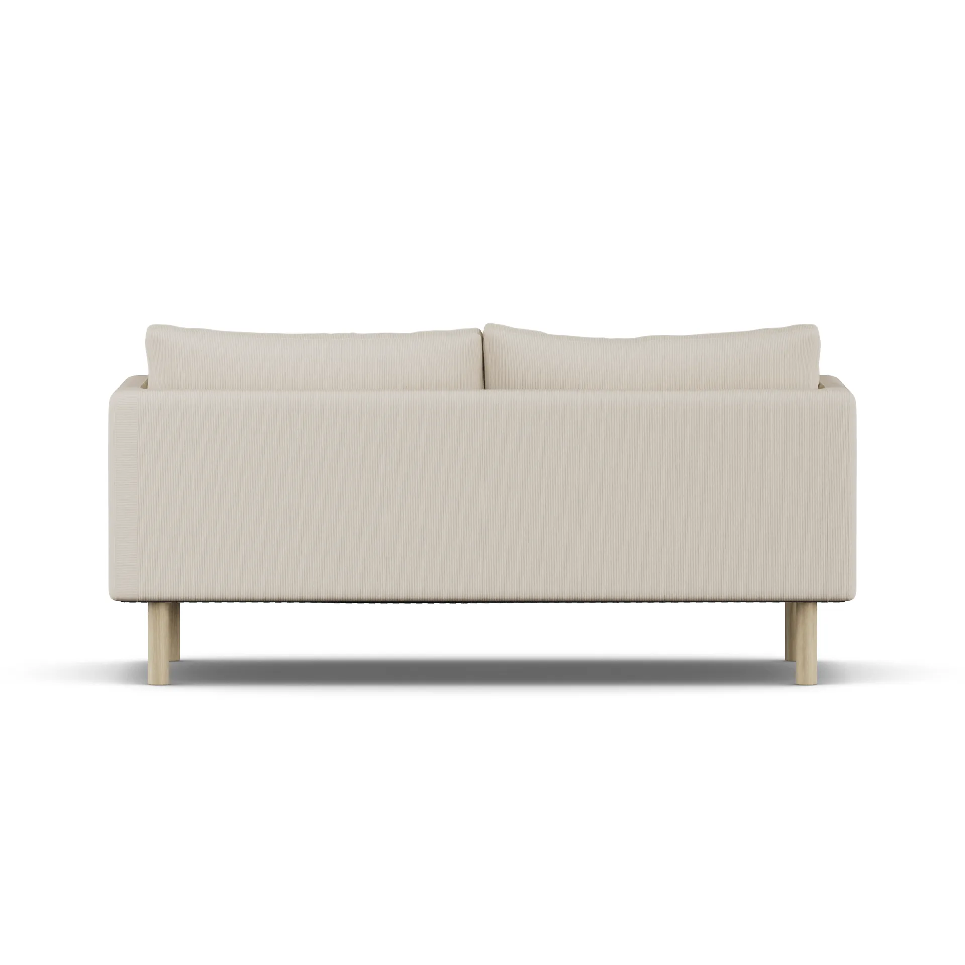 Linnevik sofa, Jump Beige 1956-hvitoljet eik, 2-seters, uten skjørt 1898