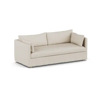 Linnevik sofa - Jump Beige 1956-hvitoljet eik, 3-seters, med skjørt - 1898