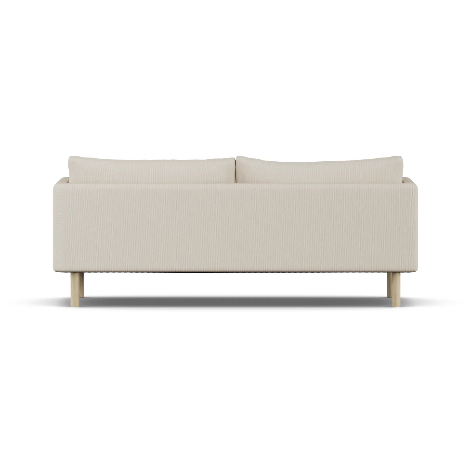 Linnevik sofa, Jump Beige 1956-hvitoljet eik, 3-seters, uten skjørt 1898