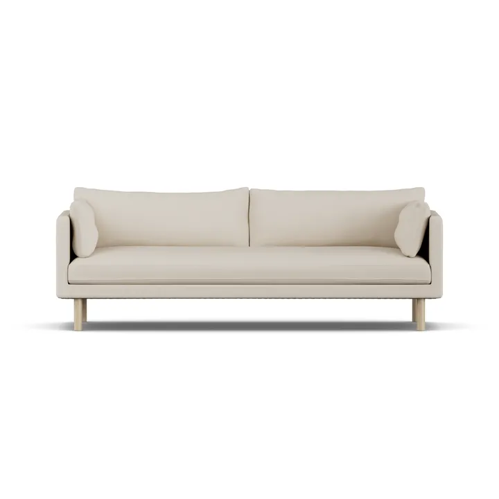 Linnevik sofa - Jump Beige 1956-hvitoljet eik, 4-seters, uten skjørt - 1898