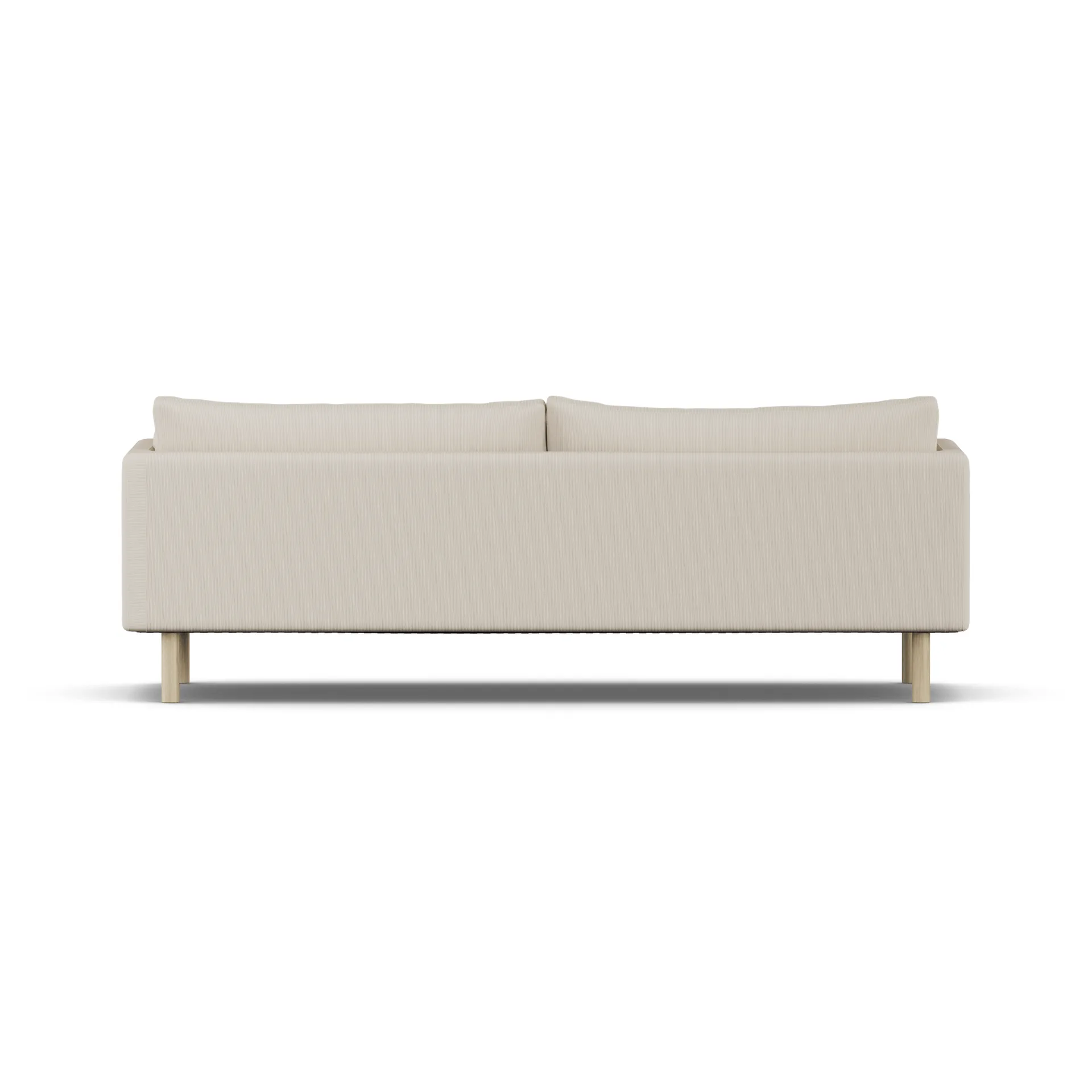 Linnevik sofa, Jump Beige 1956-hvitoljet eik, 4-seters, uten skjørt 1898