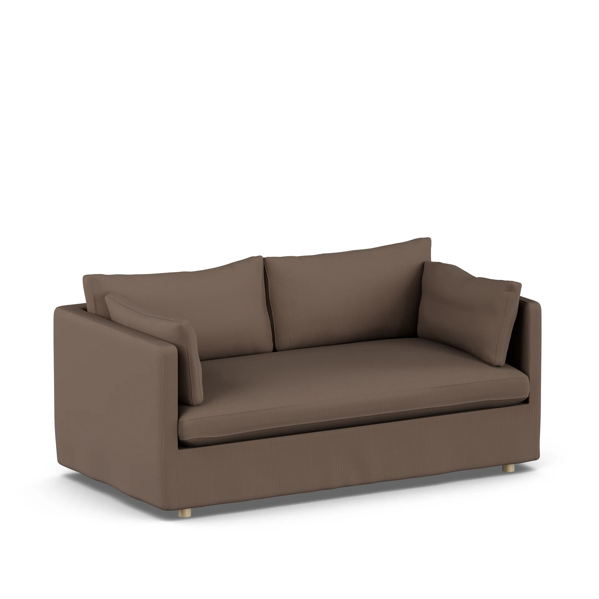Linnevik sofa, Jump brown 1955-hvitoljet eik, 2-seters, med skjørt 1898