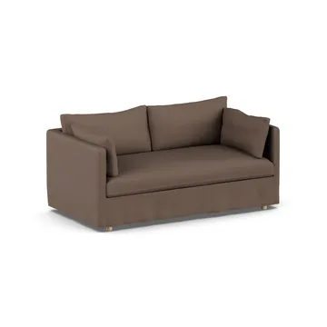 Linnevik sofa - Jump brown 1955-hvitoljet eik, 2-seters, med skjørt - 1898