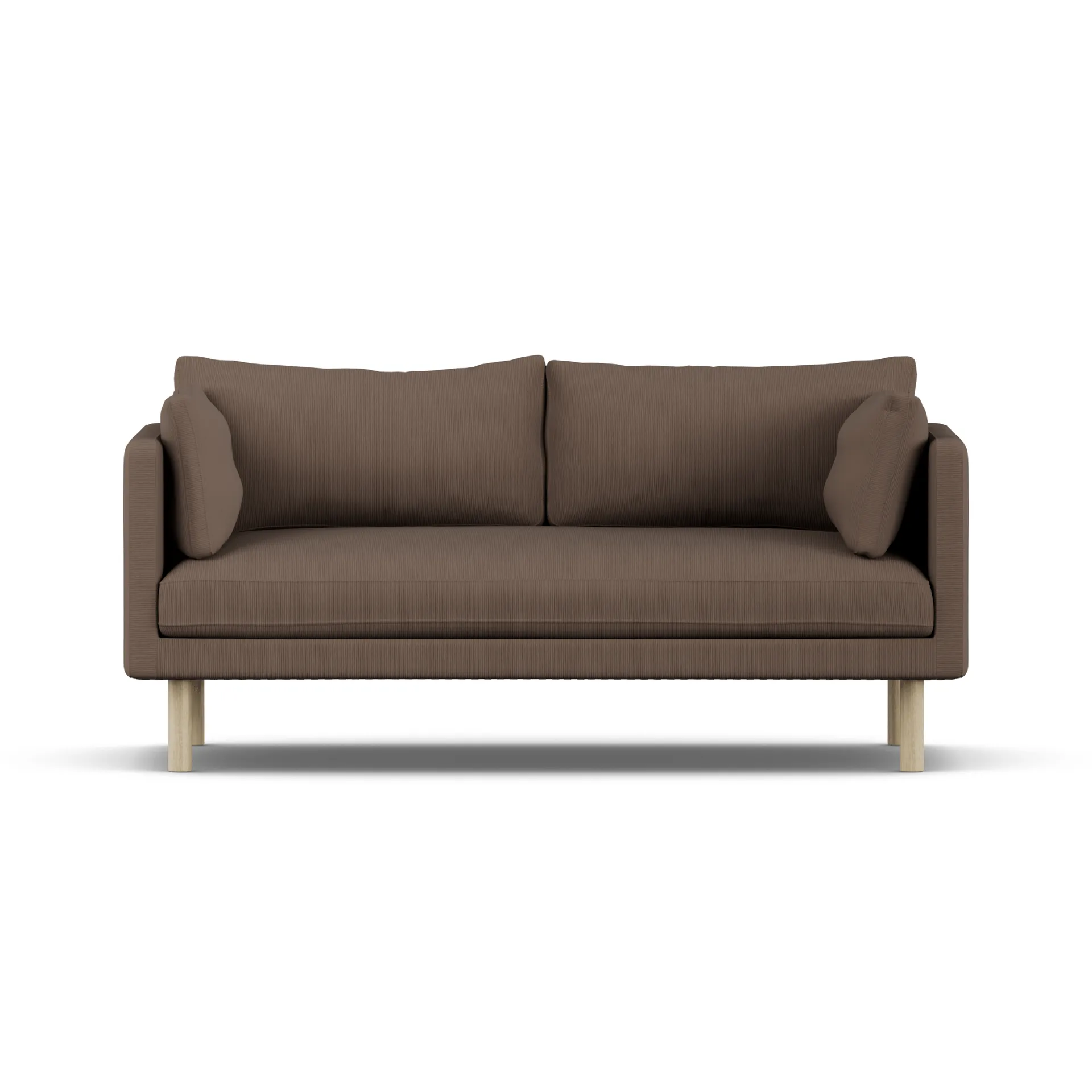Linnevik sofa, Jump Brown 1955-hvitoljet eik, 2-seters, uten skjørt 1898