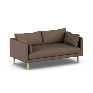 Linnevik sofa - Jump Brown 1955-hvitoljet eik, 2-seters, uten skjørt - 1898