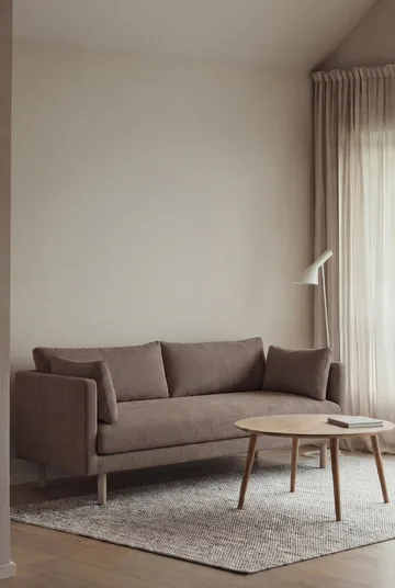 Linnevik sofa - Jump Brown 1955-hvitoljet eik, 2-seters, uten skjørt - 1898