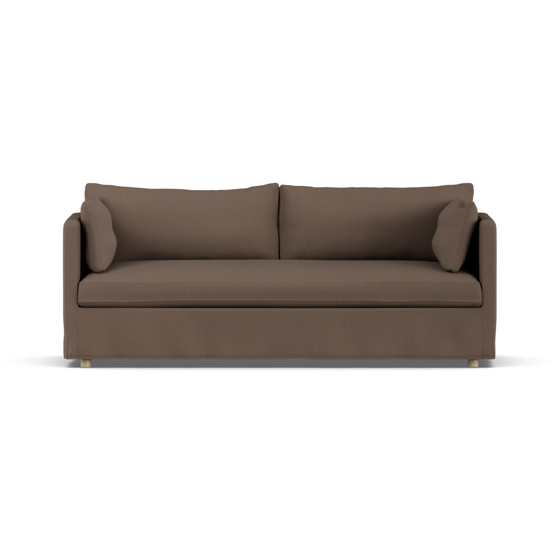 Linnevik sofa, Jump brown 1955-hvitoljet eik, 3-seters, med skjørt 1898