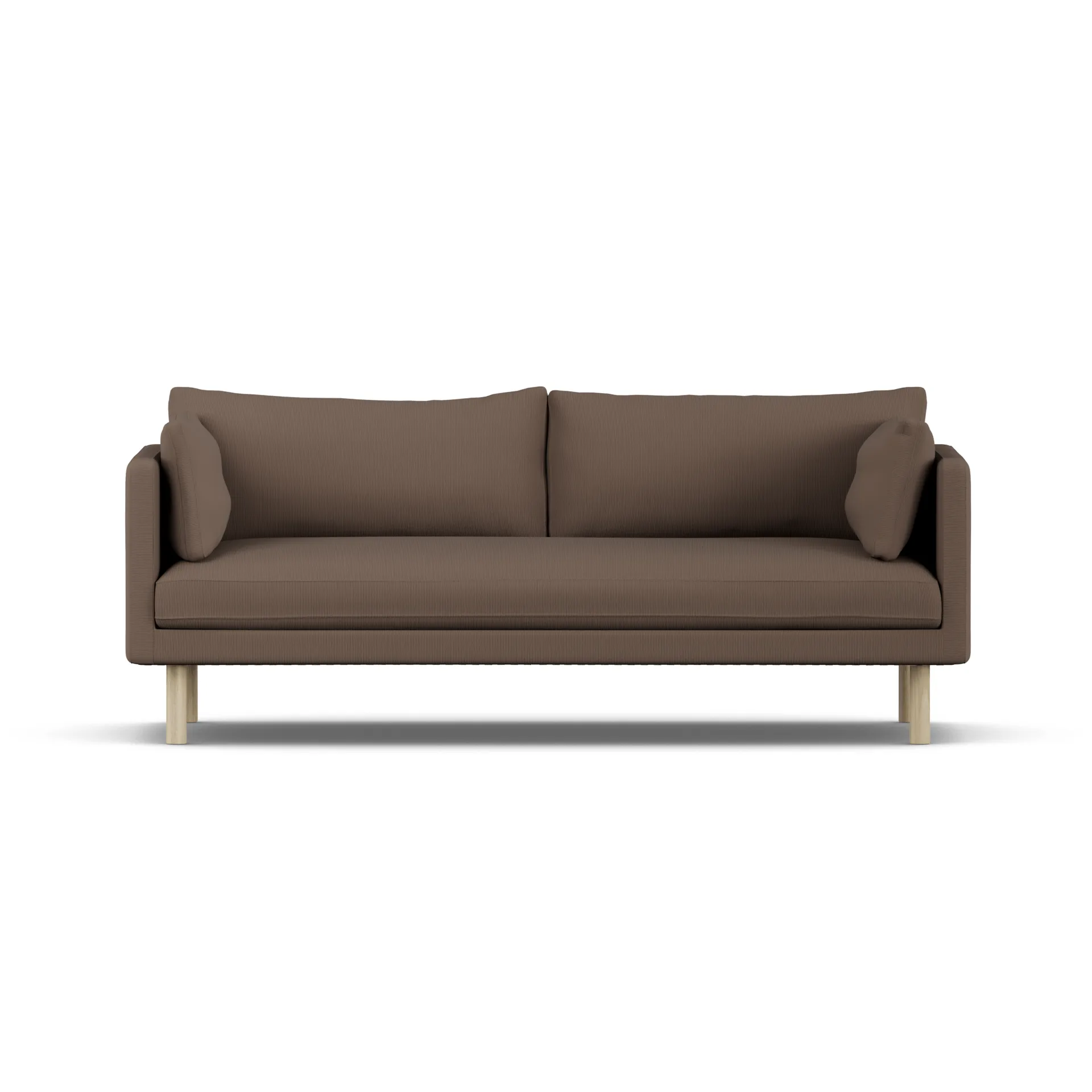 Linnevik sofa, Jump Brown 1955-hvitoljet eik, 3-seters, uten skjørt 1898