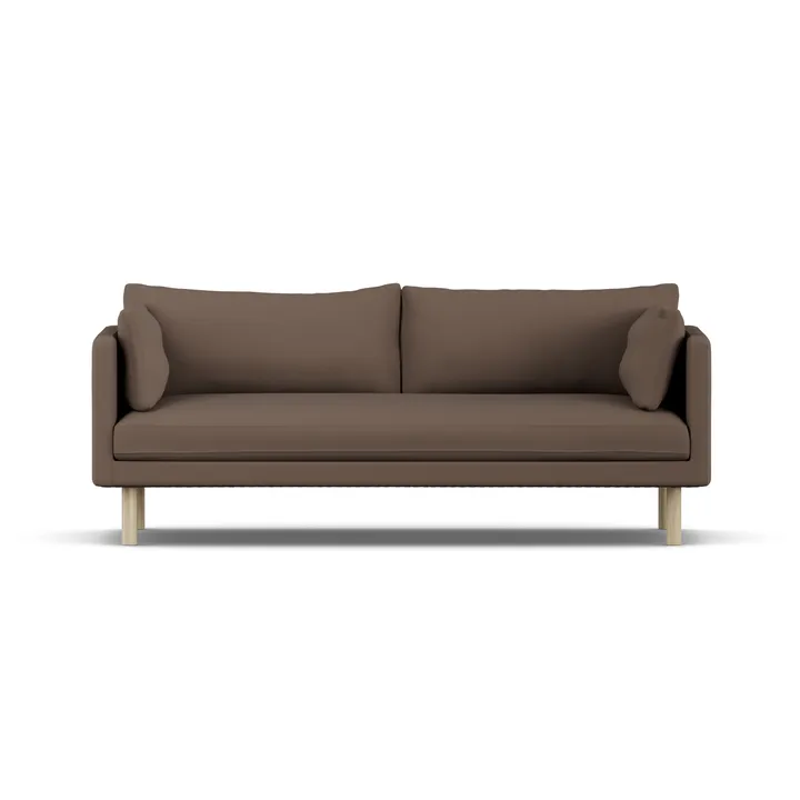 Linnevik sofa - Jump Brown 1955-hvitoljet eik, 3-seters, uten skjørt - 1898