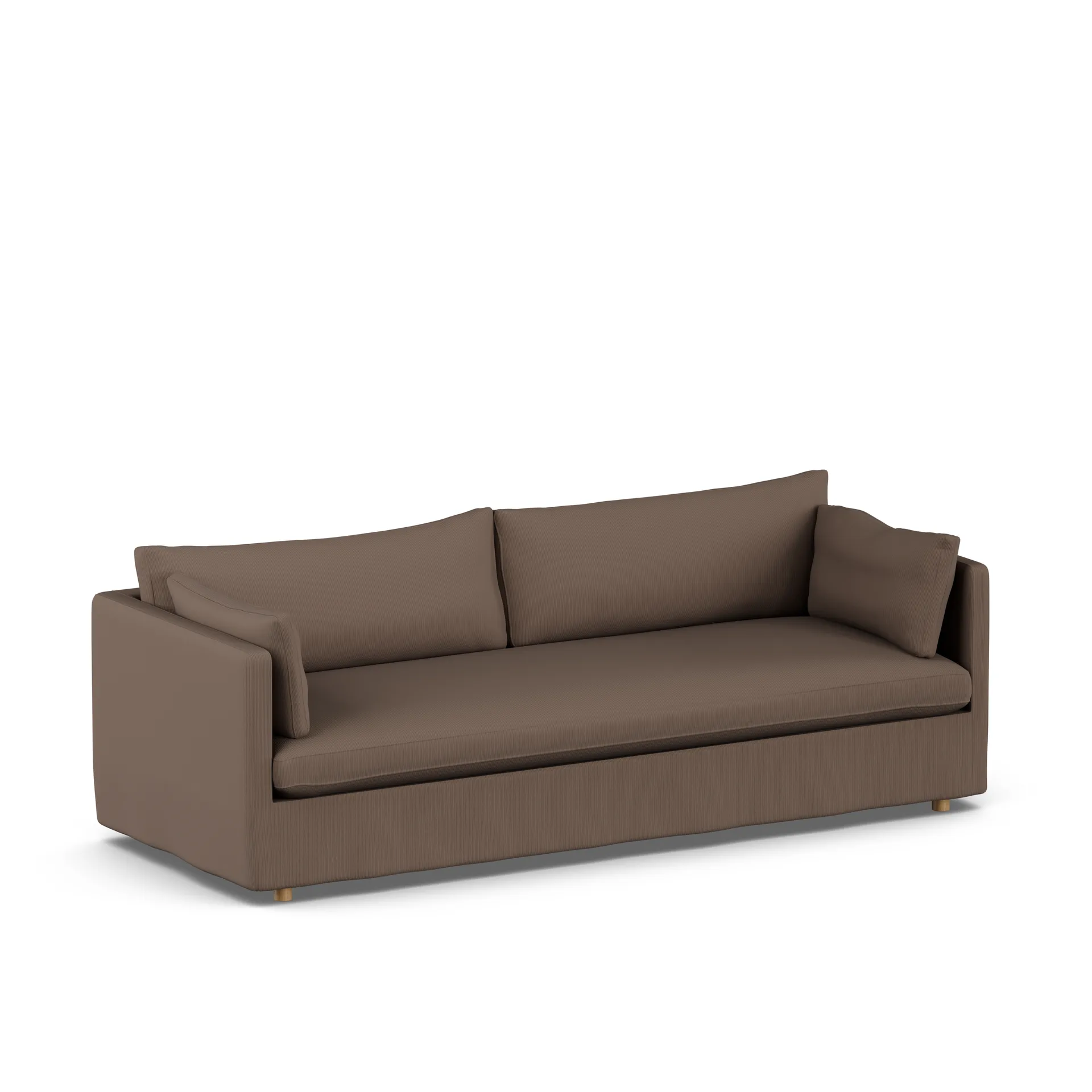 Linnevik sofa, Jump brown 1955-hvitoljet eik, 4-seters, med skjørt 1898