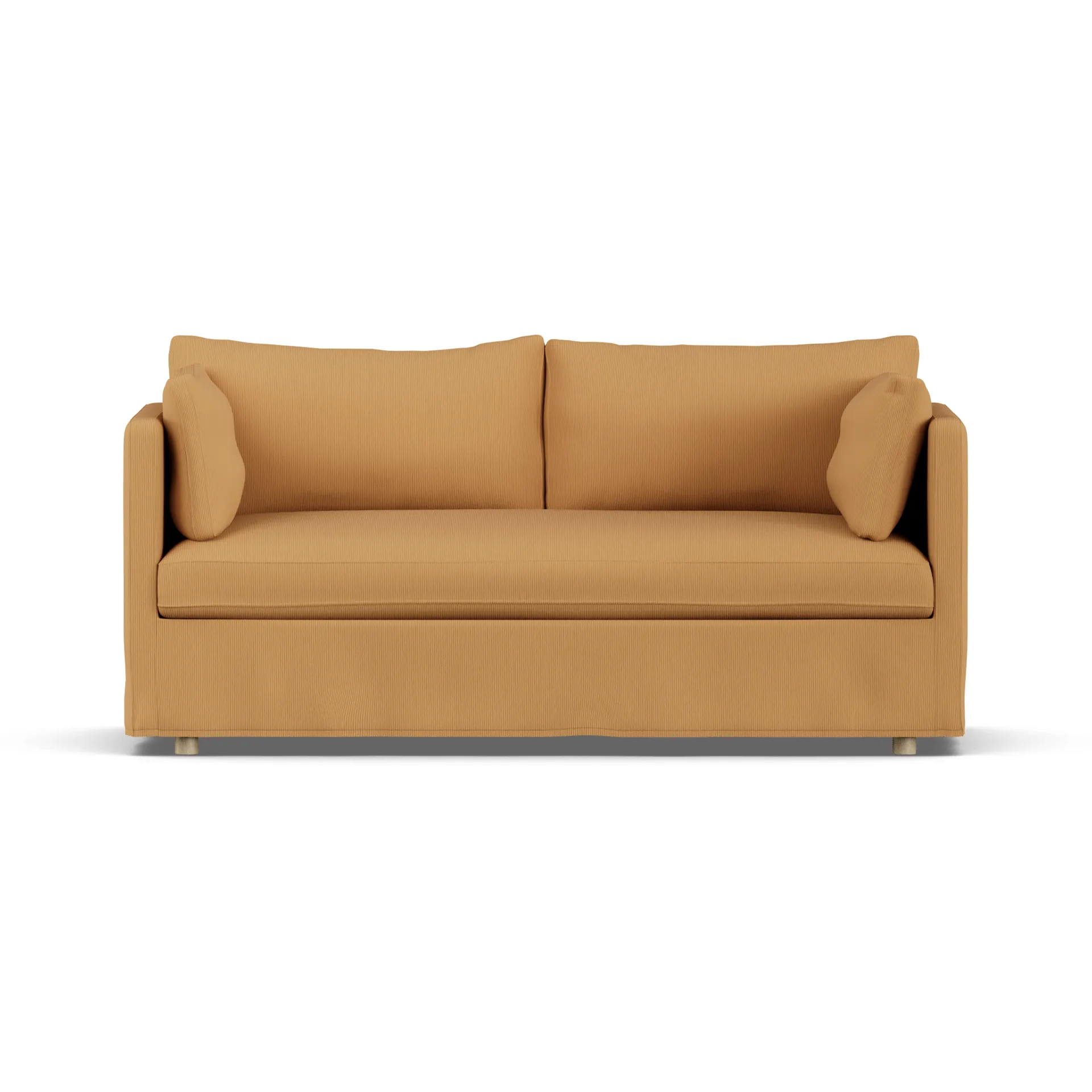 Linnevik sofa, Jump Honey 1959-hvitoljet eik, 2-seters, med skjørt 1898