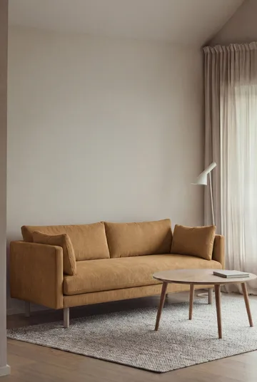 Linnevik sofa - Jump Honey 1959-hvitoljet eik, 2-seters, uten skjørt - 1898
