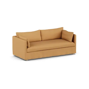 Linnevik sofa - Jump Honey 1959-hvitoljet eik, 3-seters, med skjørt - 1898