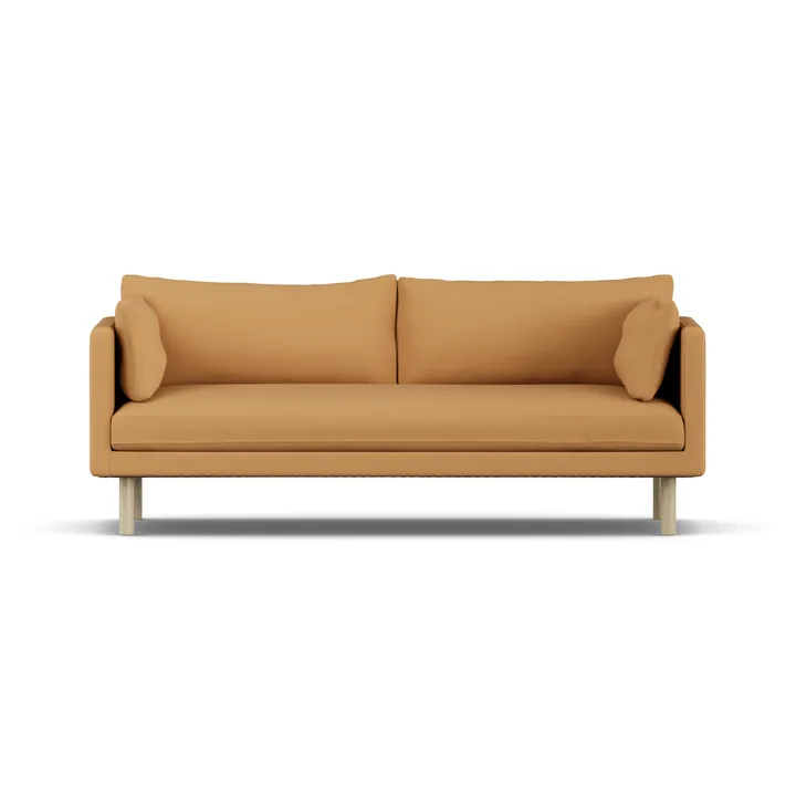 Linnevik sofa - Jump Honey 1959-hvitoljet eik, 3-seters, uten skjørt - 1898