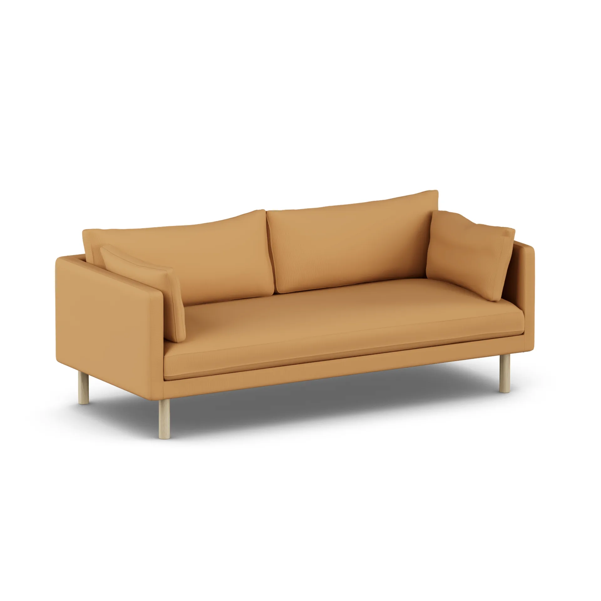 Linnevik sofa, Jump Honey 1959-hvitoljet eik, 3-seters, uten skjørt 1898