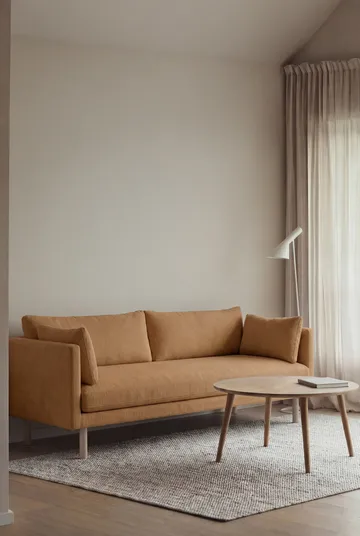 Linnevik sofa - Jump Honey 1959-hvitoljet eik, 3-seters, uten skjørt - 1898