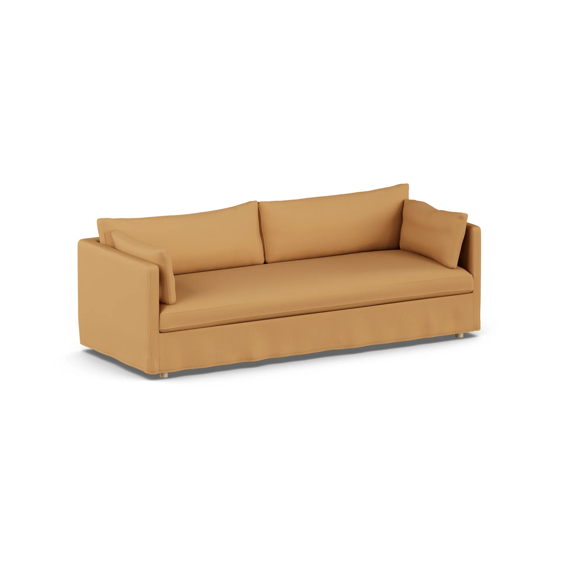 Linnevik sofa, Jump honey 1959-hvitoljet eik, 4-seters, med skjørt 1898