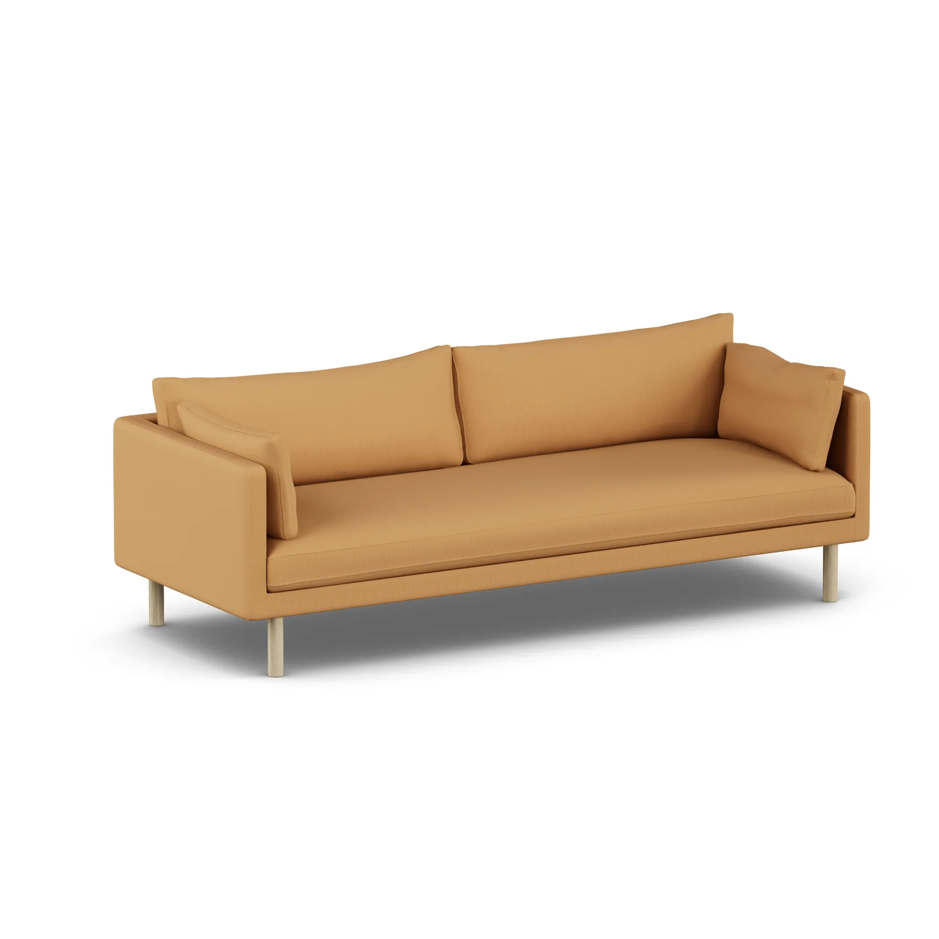 Linnevik sofa, Jump Honey 1959-hvitoljet eik, 4-seters, uten skjørt 1898