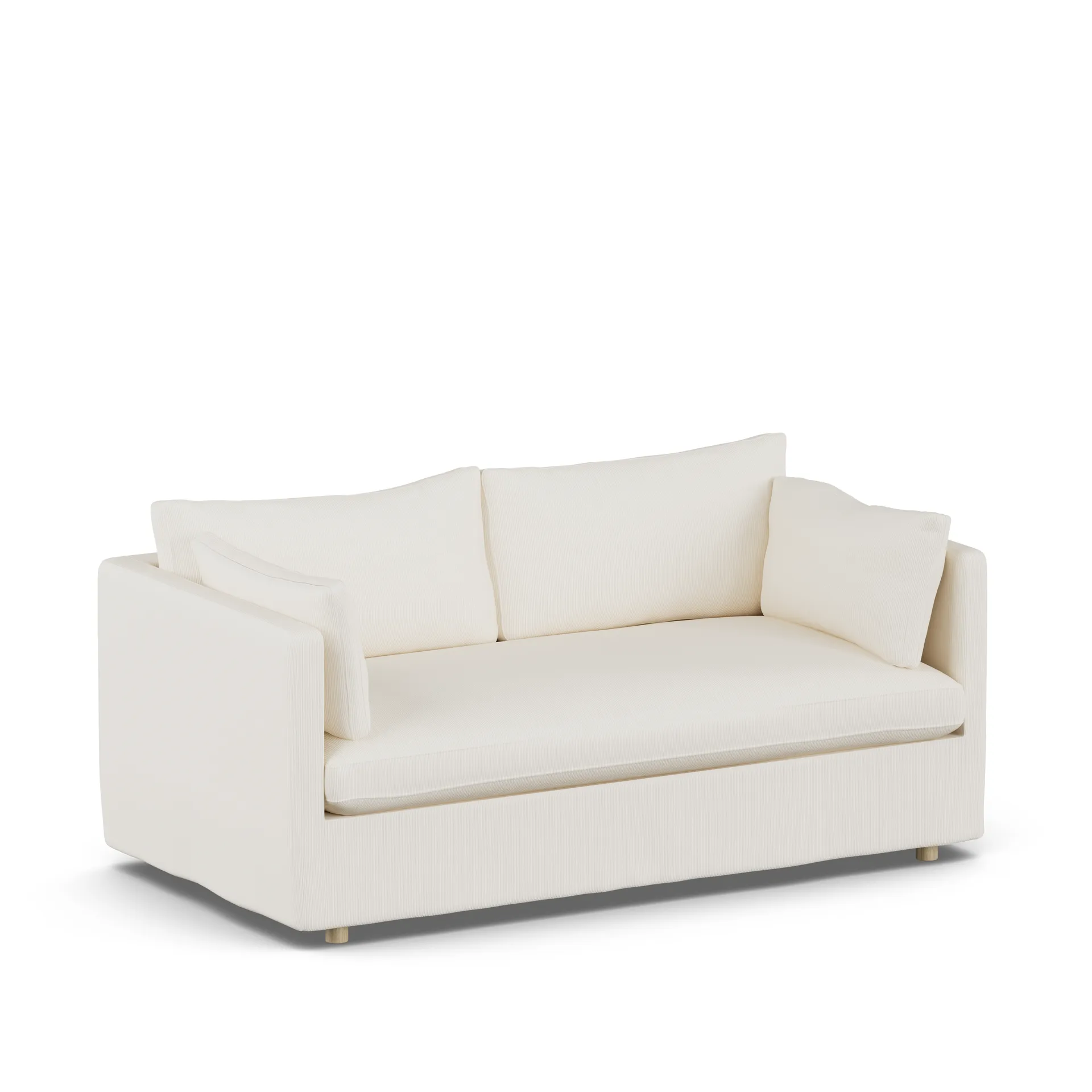 Linnevik sofa, Jump off white 1954-hvitoljet eik, 2-seters, med skjørt 1898