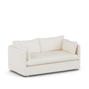 Linnevik sofa - Jump off white 1954-hvitoljet eik, 2-seters, med skjørt - 1898