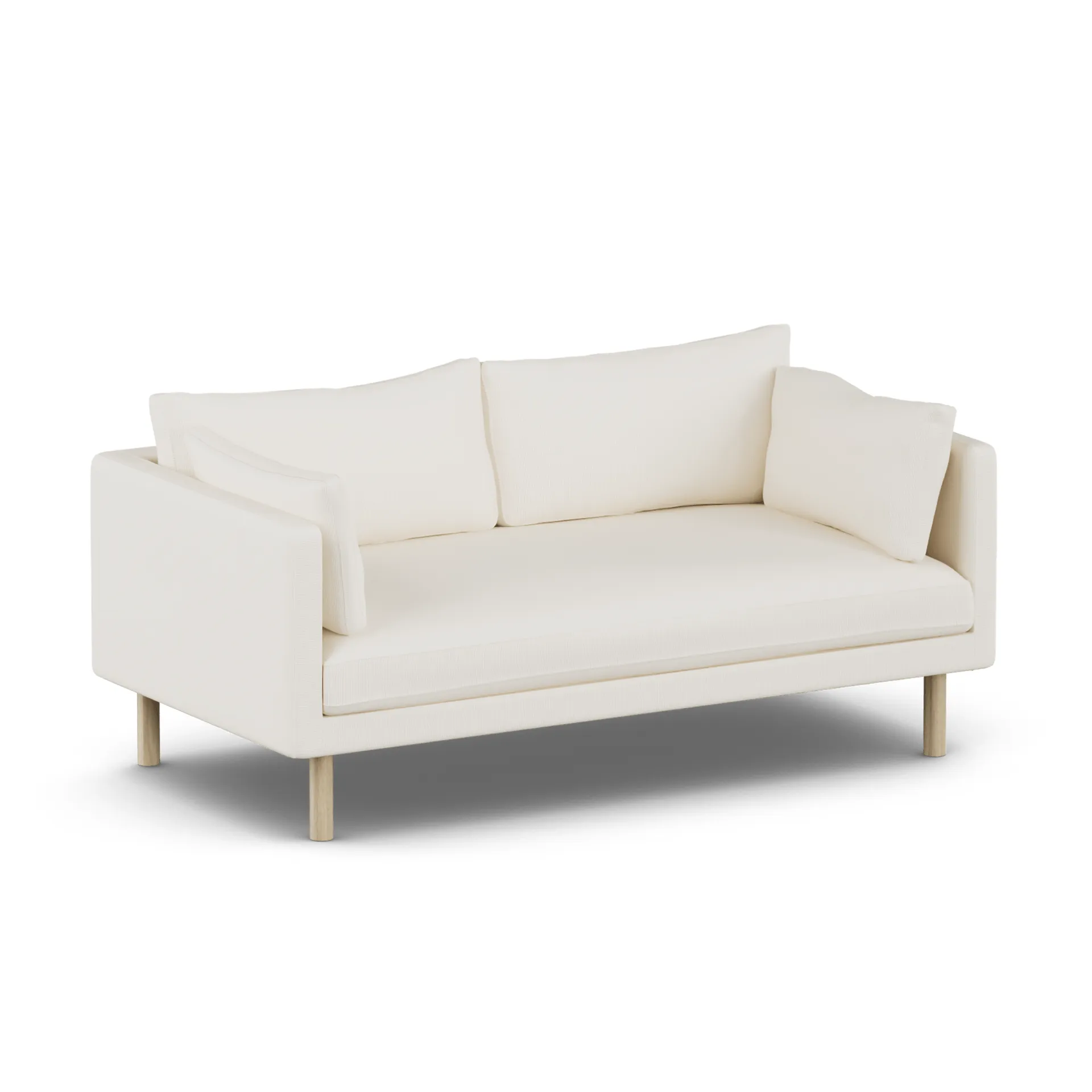 Linnevik sofa, Jump Off White 1954-hvitoljet eik, 2-seters, uten skjørt 1898