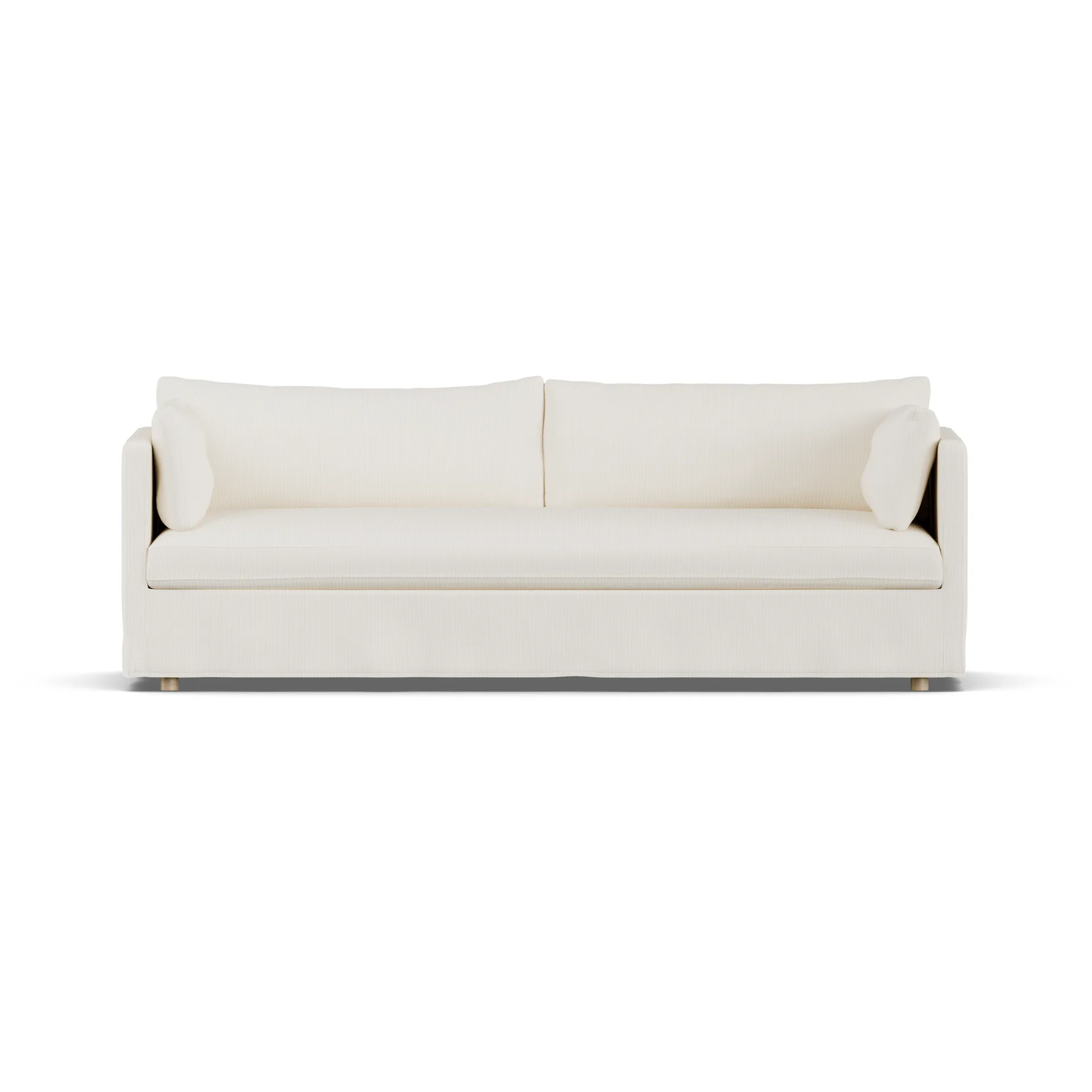 Linnevik sofa, Jump off white 1954-hvitoljet eik, 4-seters, med skjørt 1898