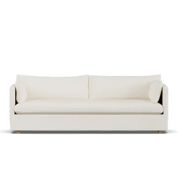 Linnevik sofa - Jump off white 1954-hvitoljet eik, 4-seters, med skjørt - 1898