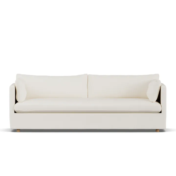 Linnevik sofa - Jump off white 1954-hvitoljet eik, 4-seters, med skjørt - 1898