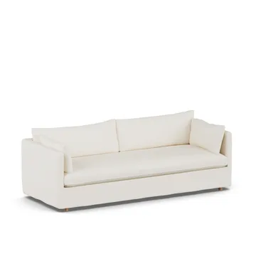 Linnevik sofa - Jump off white 1954-hvitoljet eik, 4-seters, med skjørt - 1898