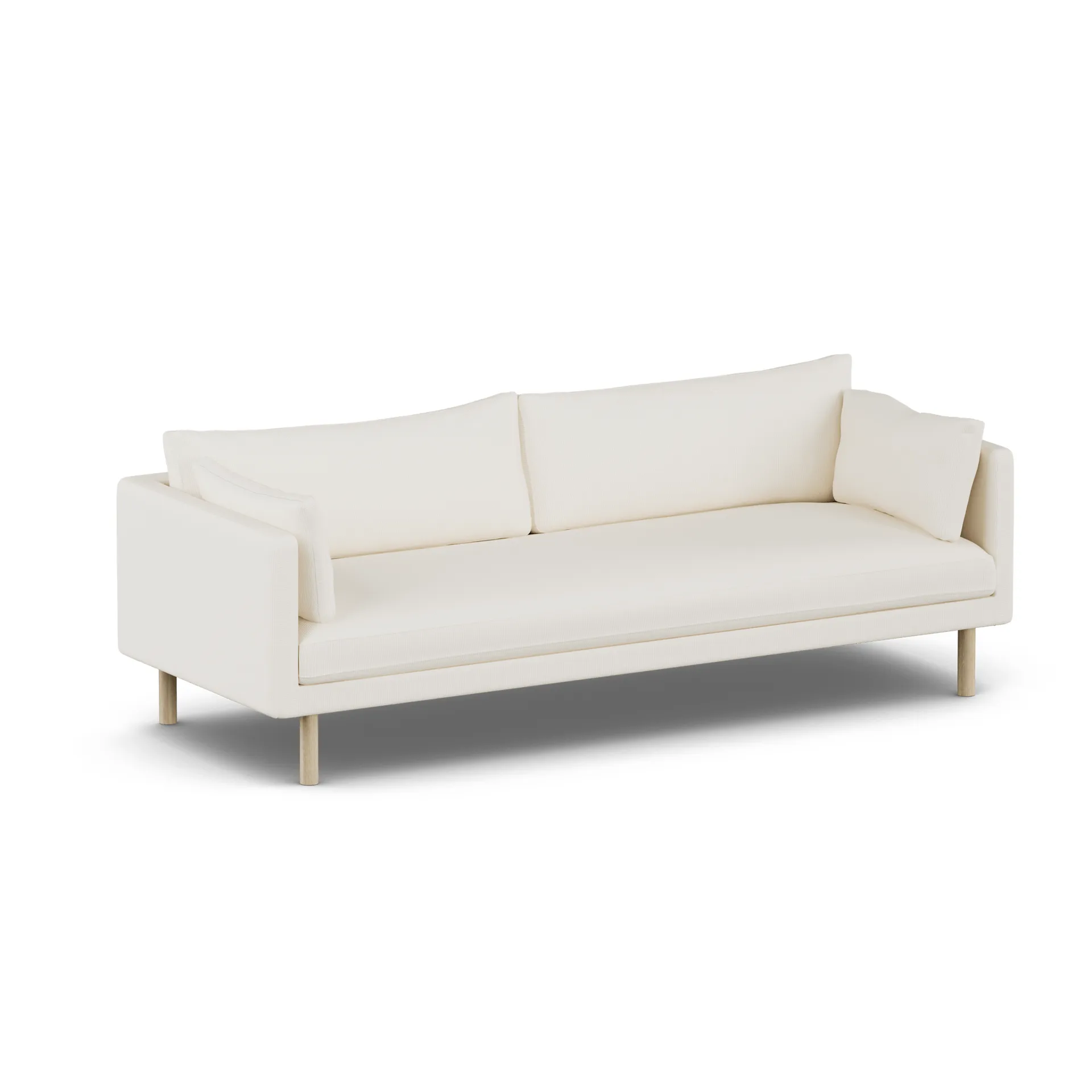 Linnevik sofa, Jump Off White 1954-hvitoljet eik, 4-seters, uten skjørt 1898