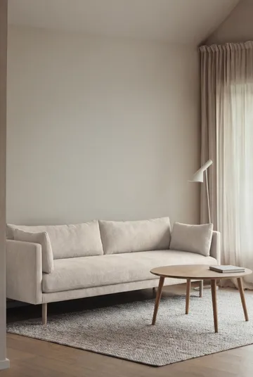 Linnevik sofa - Jump Off White 1954-hvitoljet eik, 4-seters, uten skjørt - 1898