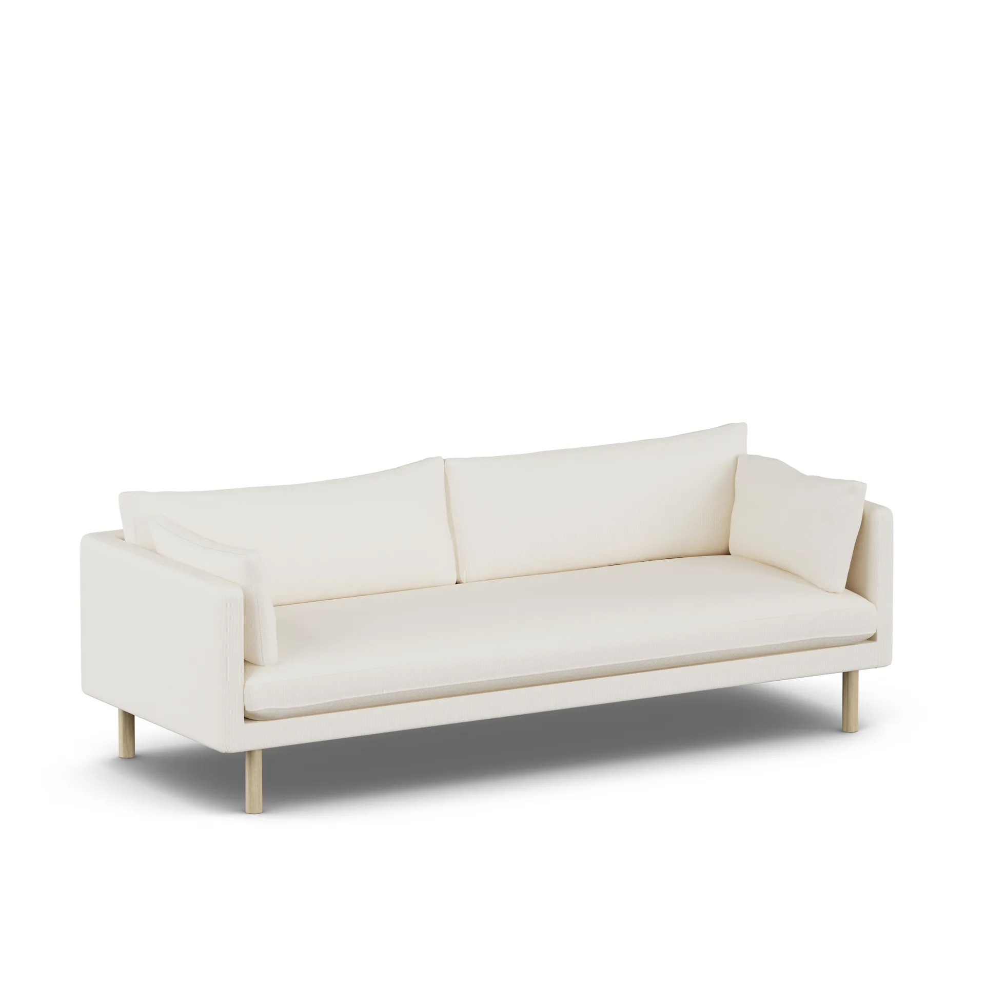 Linnevik sofa, Jump Off White 1954-hvitoljet eik, 4-seters 1898