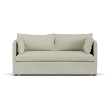 Linnevik sofa - Luiza Beige 3981-hvitoljet eik, 2-seters, med skjørt - 1898