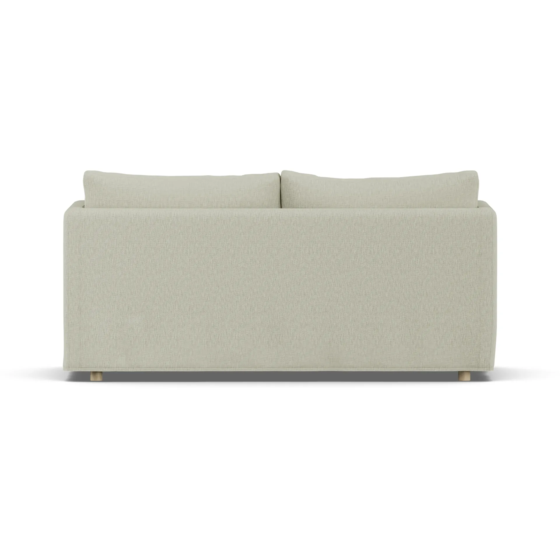 Linnevik sofa, Luiza Beige 3981-hvitoljet eik, 2-seters, med skjørt 1898