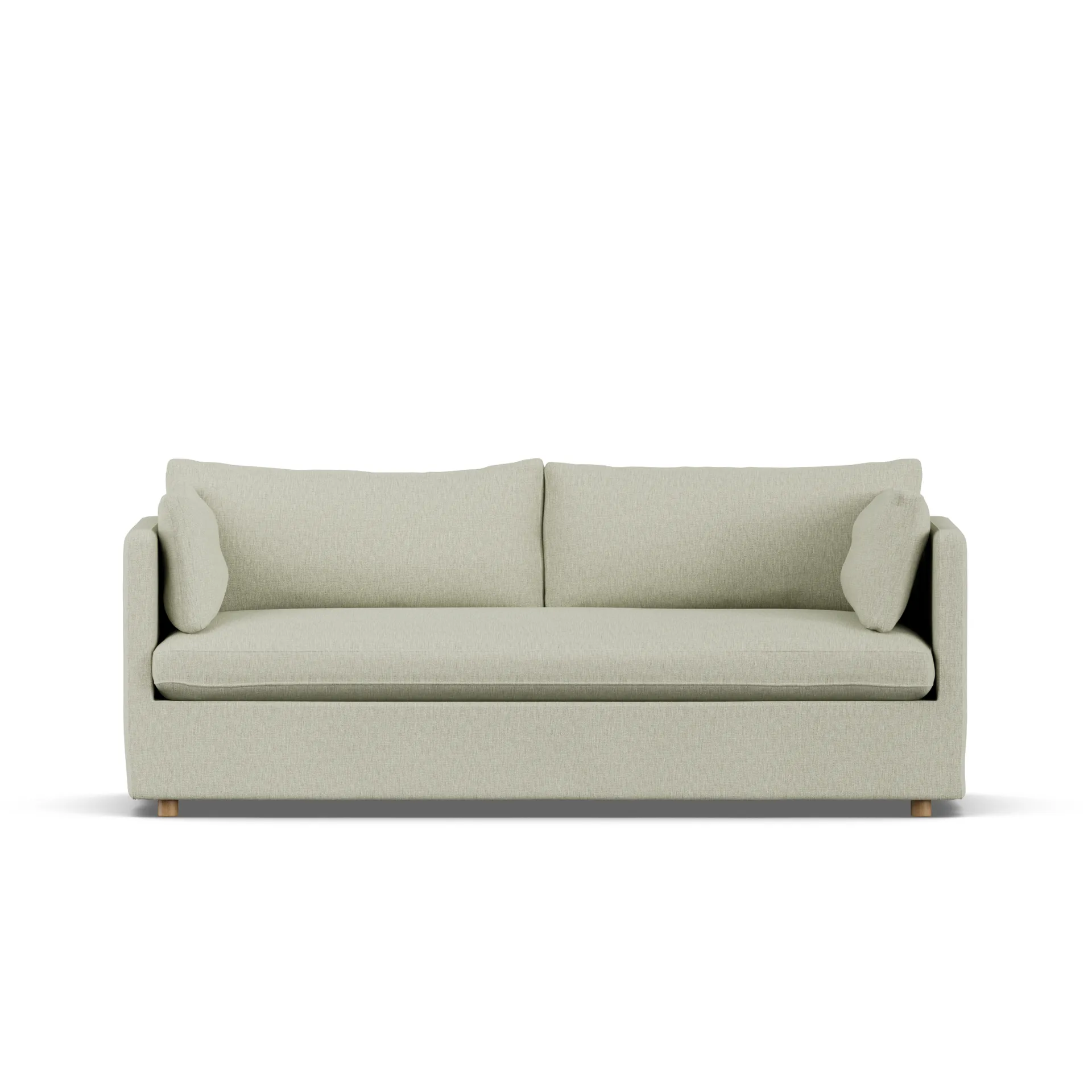 Linnevik sofa, Luiza Beige 3981-hvitoljet eik, 3-seters, med skjørt 1898