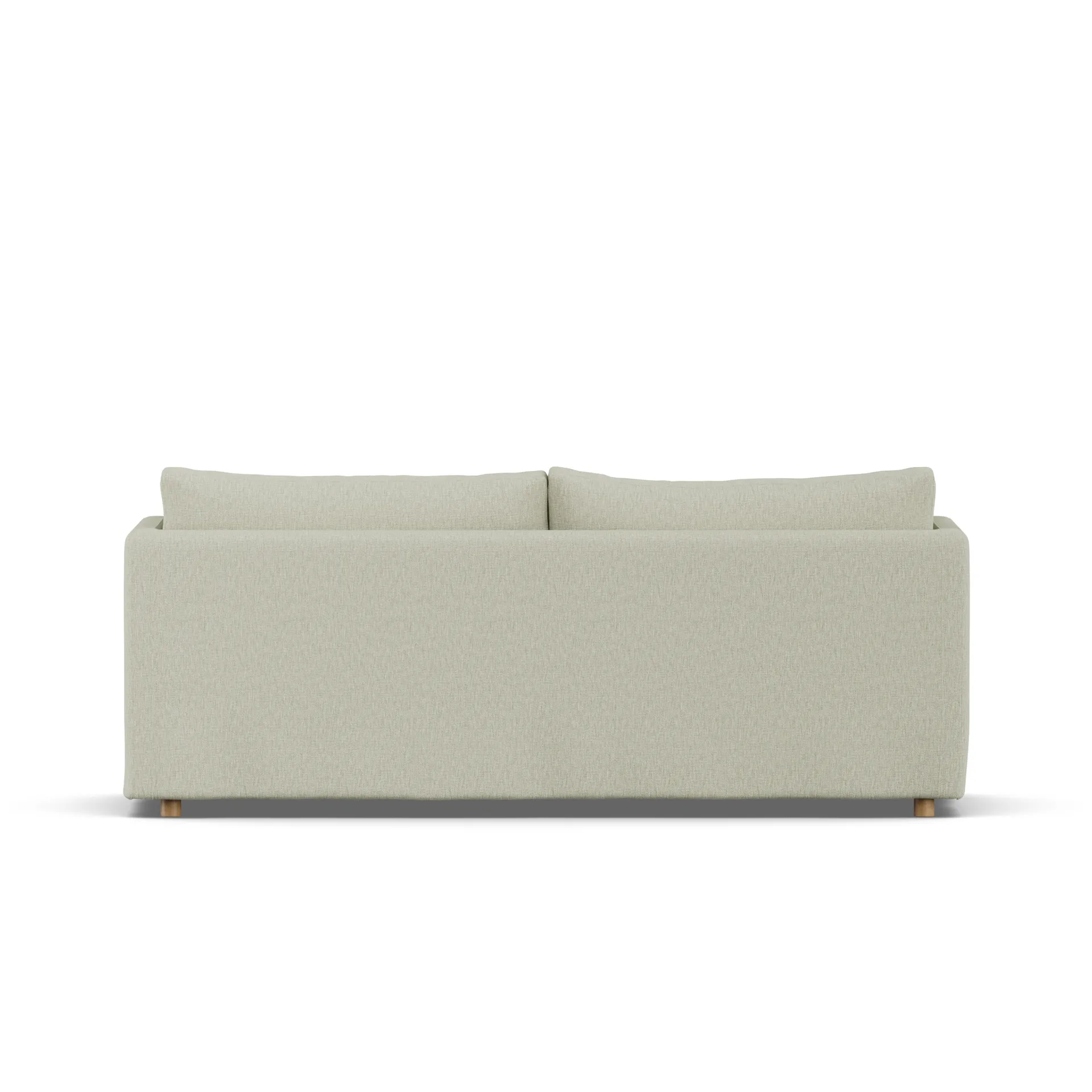 Linnevik sofa, Luiza Beige 3981-hvitoljet eik, 3-seters, med skjørt 1898