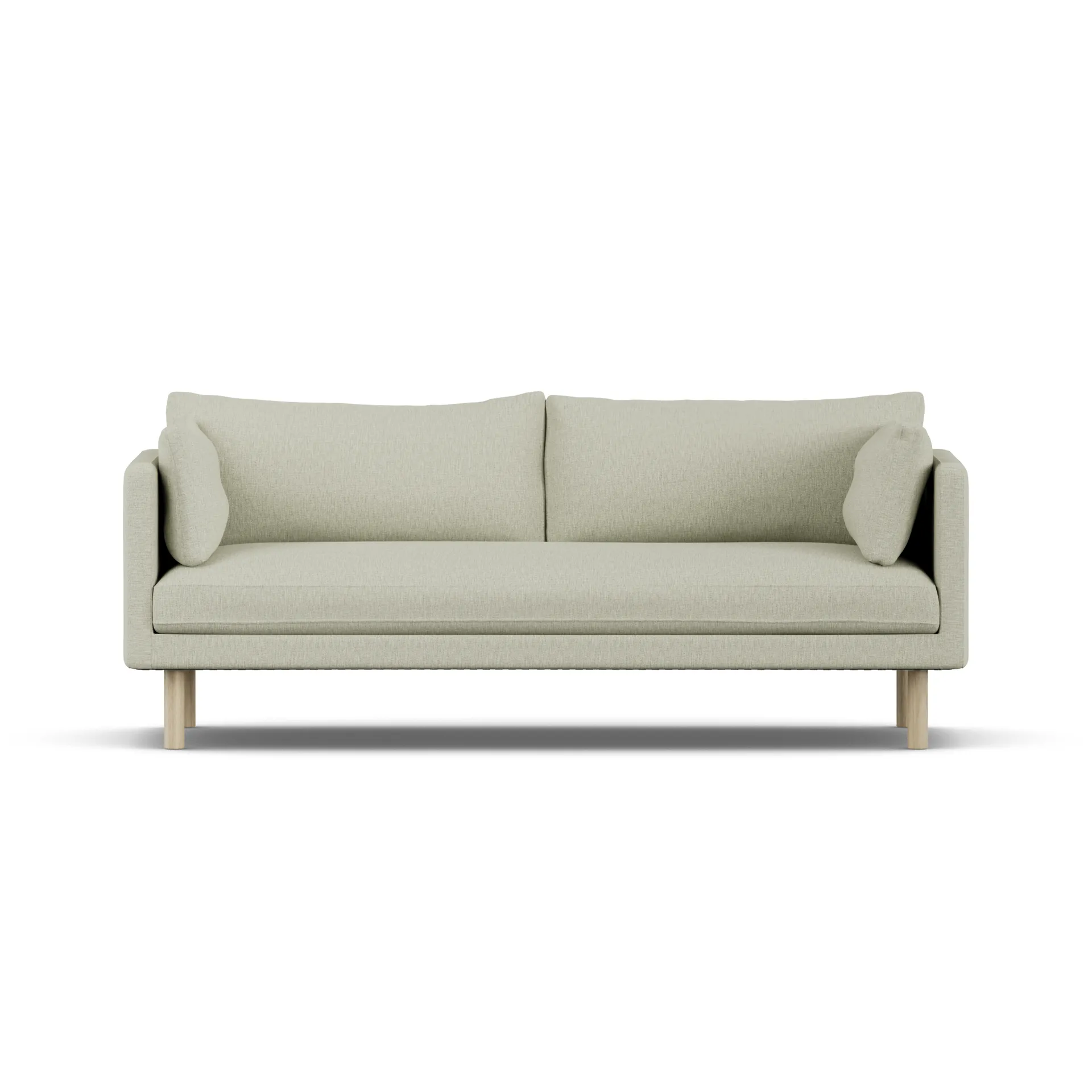 Linnevik sofa, Luiza Beige 3981-hvitoljet eik, 3-seters, uten skjørt 1898