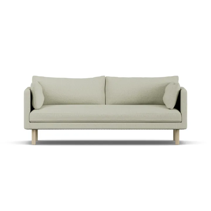 Linnevik sofa - Luiza Beige 3981-hvitoljet eik, 3-seters, uten skjørt - 1898