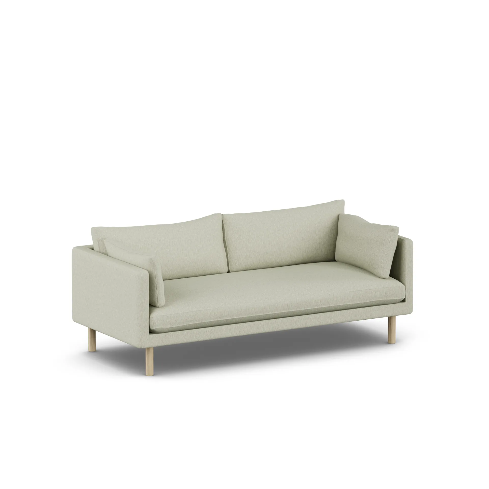 Linnevik sofa, Luiza Beige 3981-hvitoljet eik, 3-seters 1898