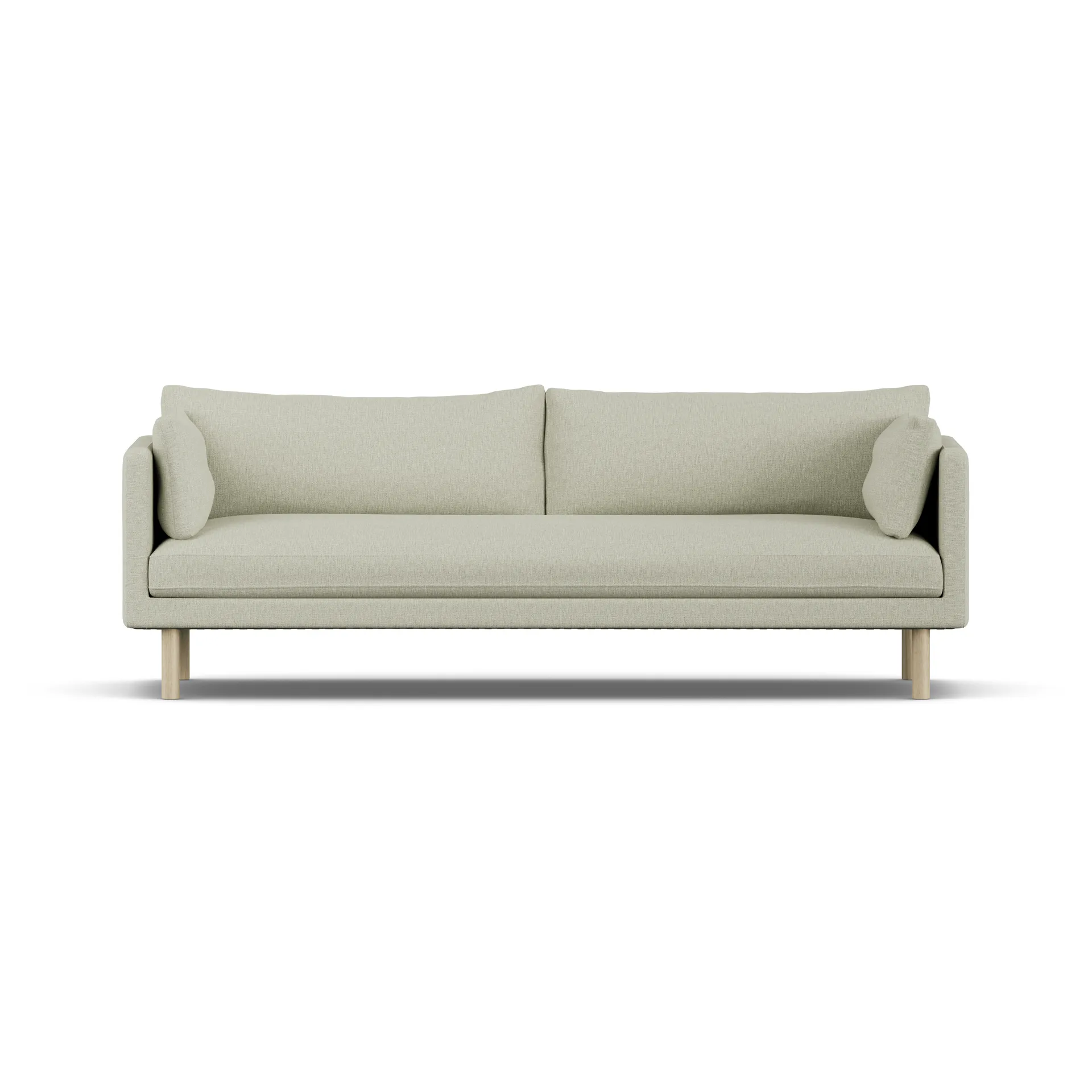 Linnevik sofa, Luiza Beige 3981-hvitoljet eik, 4-seters, uten skjørt 1898