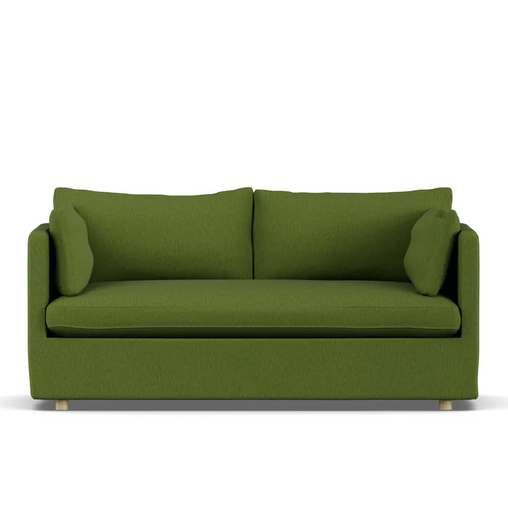 Linnevik sofa - Luiza Green 3975-hvitoljet eik, 2-seters, med skjørt - 1898