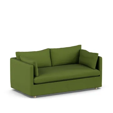 Linnevik sofa - Luiza Green 3975-hvitoljet eik, 2-seters, med skjørt - 1898