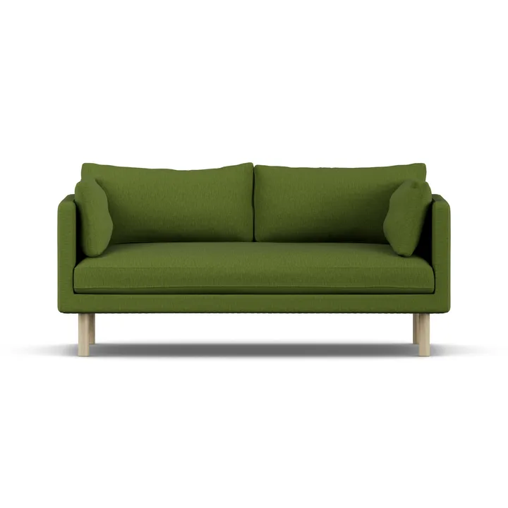 Linnevik sofa - Luiza Green 3975-hvitoljet eik, 2-seters, uten skjørt - 1898