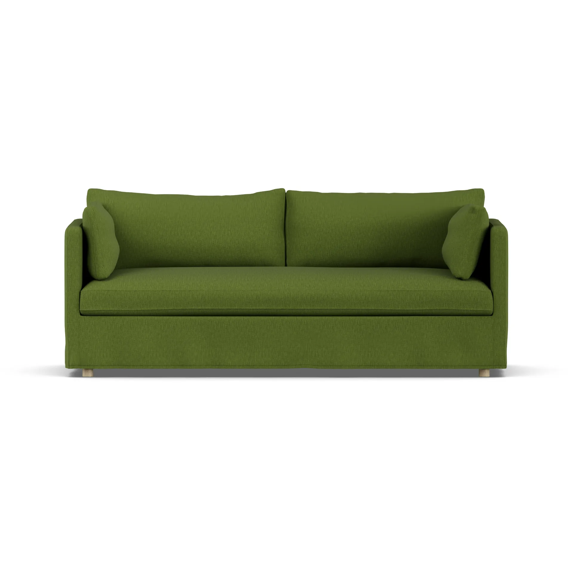 Linnevik sofa, Luiza green 3975-hvitoljet eik, 3-seters, med skjørt 1898