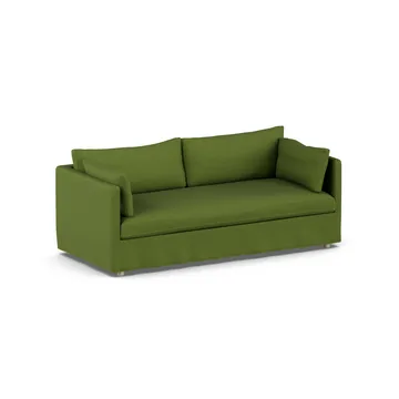 Linnevik sofa - Luiza green 3975-hvitoljet eik, 3-seters, med skjørt - 1898
