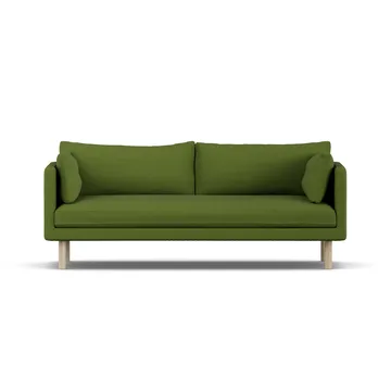 Linnevik sofa - Luiza Green 3975-hvitoljet eik, 3-seters, uten skjørt - 1898