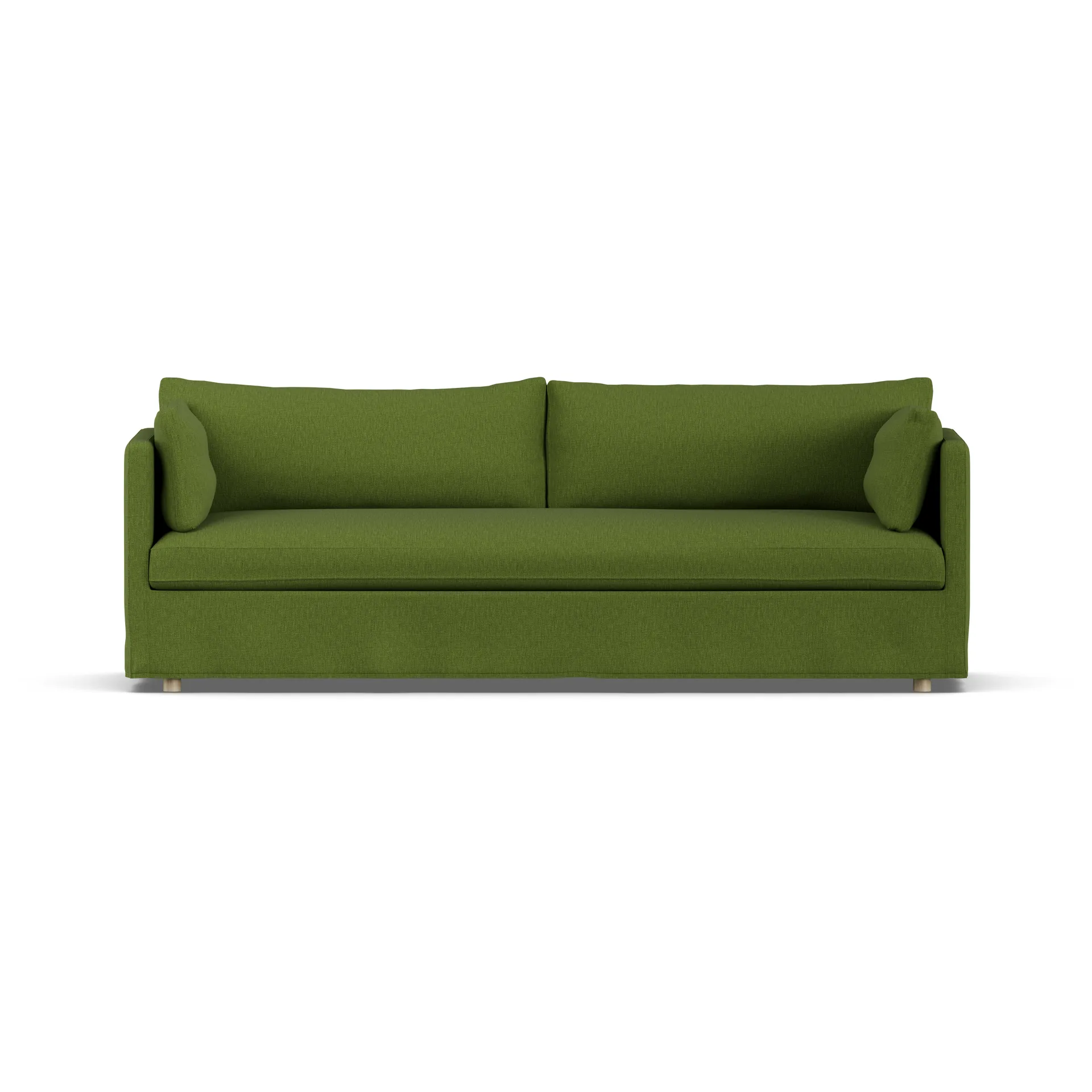 Linnevik sofa, Luiza Green 3975-hvitoljet eik, 4-seters, med skjørt 1898